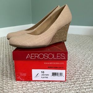 Aerosoles Linen Fabric Wedges